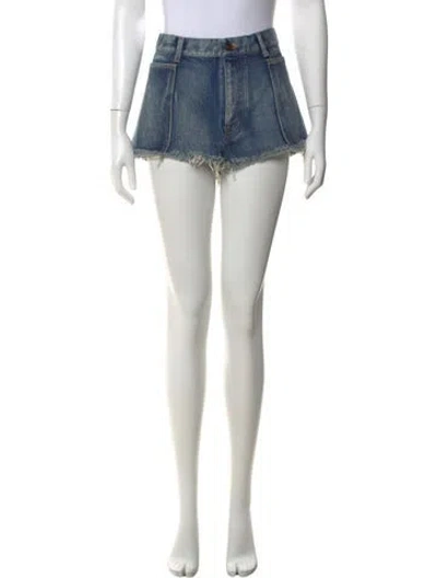Pre-owned Saint Laurent Mini Shorts In Blue