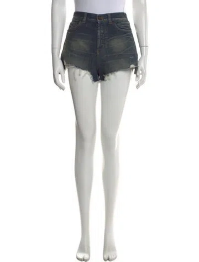 Pre-owned Saint Laurent Mini Shorts In Blue