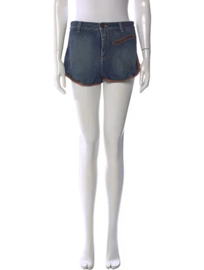 Pre-owned Saint Laurent Mini Shorts In Blue