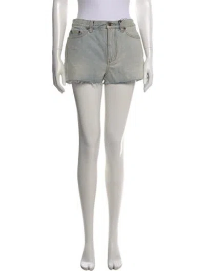 Pre-owned Saint Laurent Mini Shorts In Blue