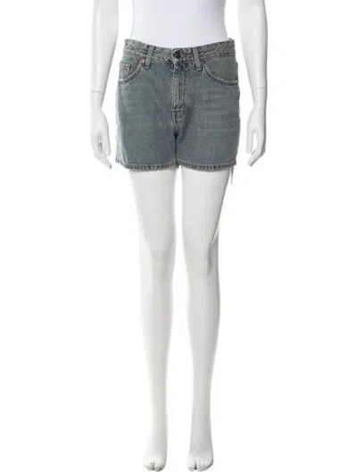 Pre-owned Saint Laurent Mini Shorts In Blue