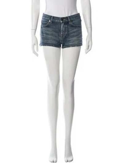 Pre-owned Saint Laurent Mini Shorts In Blue