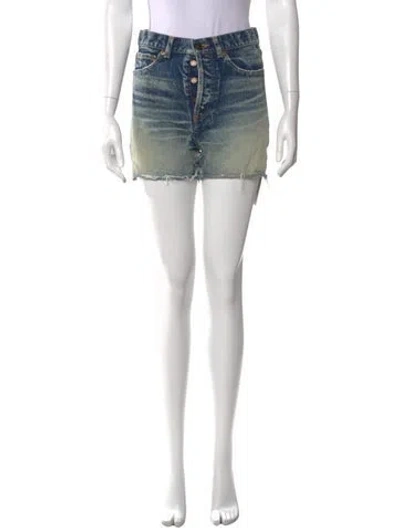Pre-owned Saint Laurent Mini Shorts In Blue