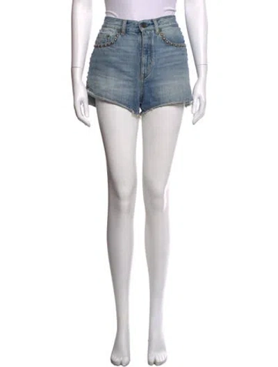 Pre-owned Saint Laurent Mini Shorts In Blue