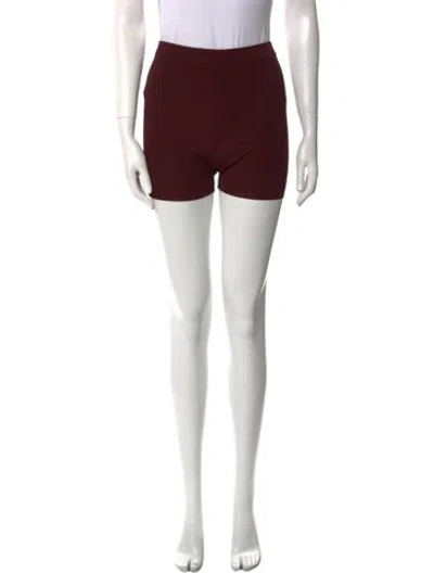 Pre-owned Saint Laurent Mini Shorts In Burgundy