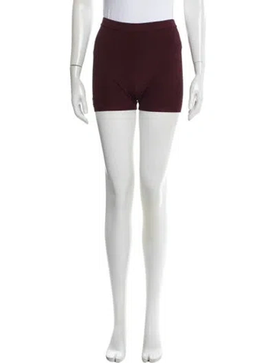 Pre-owned Saint Laurent Mini Shorts In Burgundy