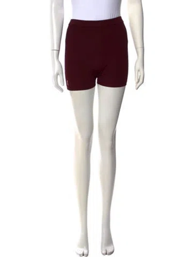 Pre-owned Saint Laurent Mini Shorts In Burgundy