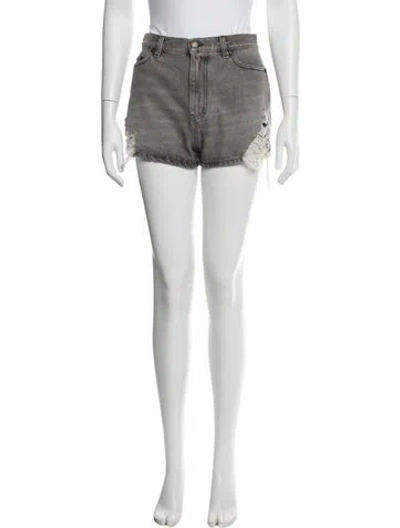 Pre-owned Saint Laurent Mini Shorts In Gray