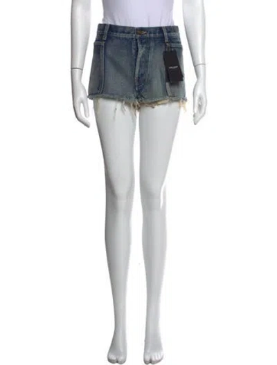 Pre-owned Saint Laurent Mini Shorts W/ Tags In Blue