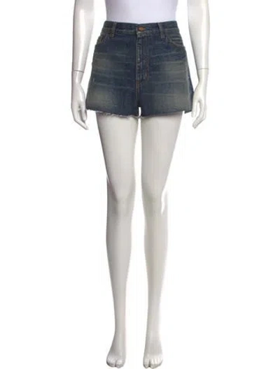 Pre-owned Saint Laurent Mini Shorts W/ Tags In Blue