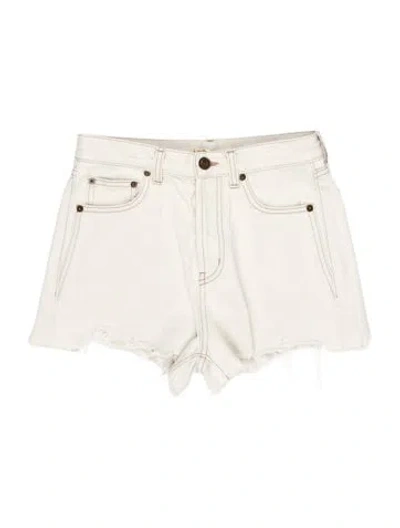 Pre-owned Saint Laurent Mini Shorts In White