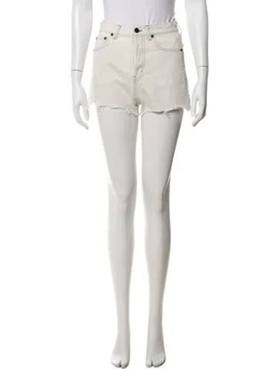 Pre-owned Saint Laurent Mini Shorts In White
