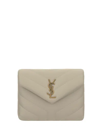 Saint Laurent Mini Shoulder Bag In Crema Soft