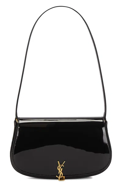 Saint Laurent Voltaire In Box Curved-handle Leather Shoulder Bag In Blue