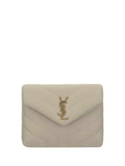 Saint Laurent Mini Shoulder Bag In Neutral