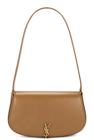Saint Laurent Voltaire Mini Leather Shoulder Bag In Brown