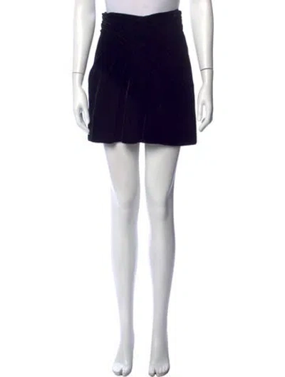 Pre-owned Saint Laurent Mini Skirt In Black