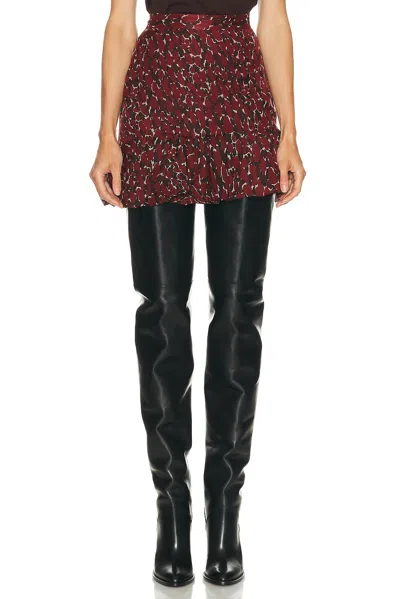 Saint Laurent Mini Skirt In Brown