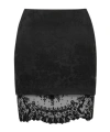 Saint Laurent Lace-trimmed Wool-jacquard Mini Skirt In Black