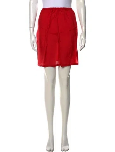 Pre-owned Saint Laurent Mini Skirt In Red