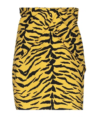 Saint Laurent Mini Skirts In Yellow