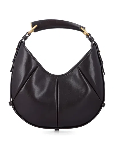 Saint Laurent Mini Soft Hobo Handbag In Calf Skin In Yellow