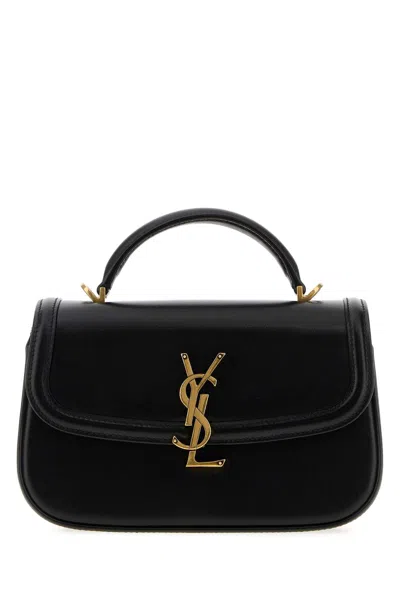 Saint Laurent Black Leather Mini Solferino Handbag