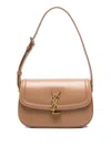 Saint Laurent Mini Solferino Logo-plaque Shoulder Bag In Brown