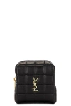 Saint Laurent Mini Square Pouch In Noir