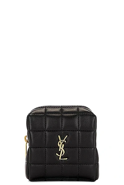 Saint Laurent Mini Square Pouch In Black