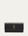 Saint Laurent Mini Sunset Ysl Chain Shoulder Bag In Leather In Black