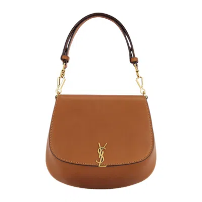 Pre-owned Saint Laurent Mini Top Handle Bag 'brick' | Tan | Women's Size Onesize In Brown