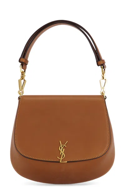 Pre-owned Saint Laurent Mini Top Handle Bag In Brown