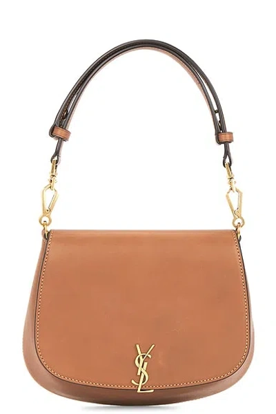 Pre-owned Saint Laurent Mini Top Handle Bag In Brown