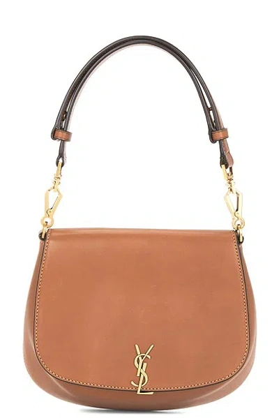 Pre-owned Saint Laurent Mini Top Handle Bag In Brown
