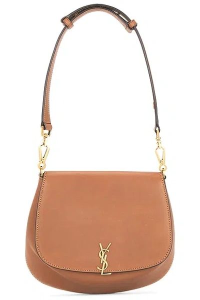 Pre-owned Saint Laurent Mini Top Handle Bag In Brown