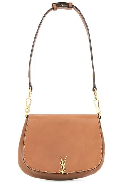 Pre-owned Saint Laurent Mini Top Handle Bag In Brown