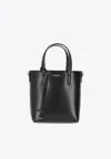 Saint Laurent Shopping Mini Leather Tote Bag In Black