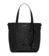 Saint Laurent Mini Toy Croc-embossed Tote Bag In Black