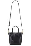 Saint Laurent Shopping Mini Leather Tote Bag In Nero