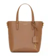 Saint Laurent Shopping Tag Detail Tote Bag In Brown