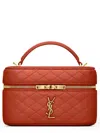 Saint Laurent Gaby Vanity Handbag In Red