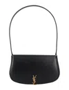Saint Laurent Mini Leather Voltaire Shoulder Handbag In Black
