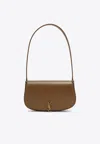Saint Laurent Voltaire Mini Leather Shoulder Bag In Brown