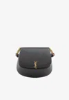 Saint Laurent Mini Voltaire Leather Crossbody Bag In Black