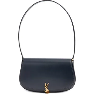 Saint Laurent Voltaire Mini Smooth Leather Shoulder Bag In Blue
