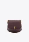Saint Laurent Voltaire Mini Leather Shoulder Bag In Burgundy