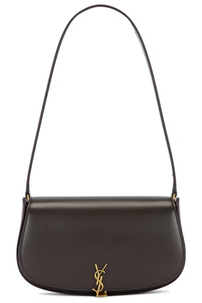 Saint Laurent Mini Voltaire Shoulder Bag In Gray