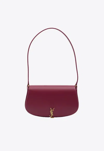 Saint Laurent Mini Voltaire Shoulder Bag In Burgundy