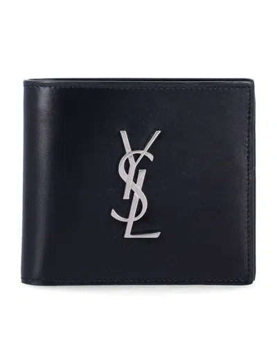 Saint Laurent Mini Wallet With Eight Card Slots In Black